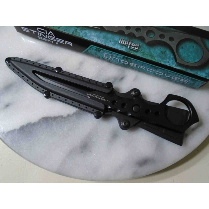 Couteau United Cutlery Undercover CIA Stinger Gen II Lame Acier 3Cr13 Etui Nylon UC3513 - Livraison Gratuite