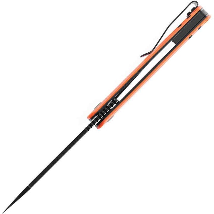 Couteau Kansept Bulldozer Orange Manche G10 Lame Acier D2 IKBS Linerlock Clip KT1028A7 - Livraison Gratuite