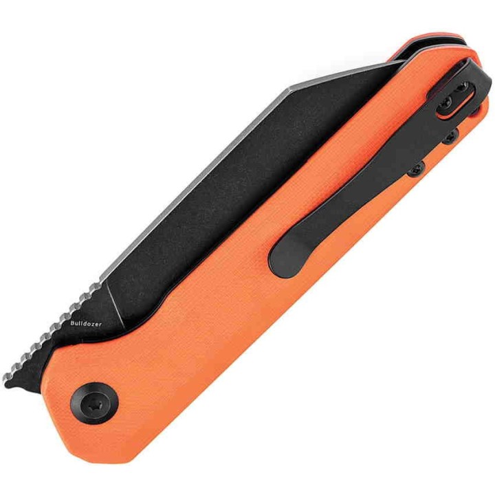 Couteau Kansept Bulldozer Orange Manche G10 Lame Acier D2 IKBS Linerlock Clip KT1028A7 - Livraison Gratuite