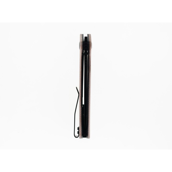 Couteau Kansept Bulldozer Brown Manche Micarta Lame Acier D2 IKBS Linerlock Clip KT1028A1 - Livraison Gratuite
