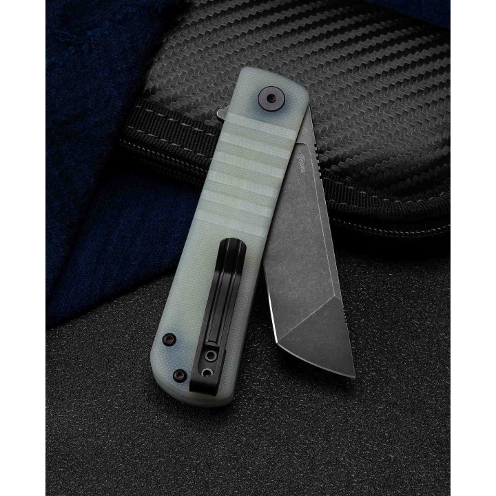 Couteau Bestech Titan Jade D2 Lame Tanto Acier D2 Manche G10 IKBS Linerlock Clip BTKG49A4 - Livraison Gratuite