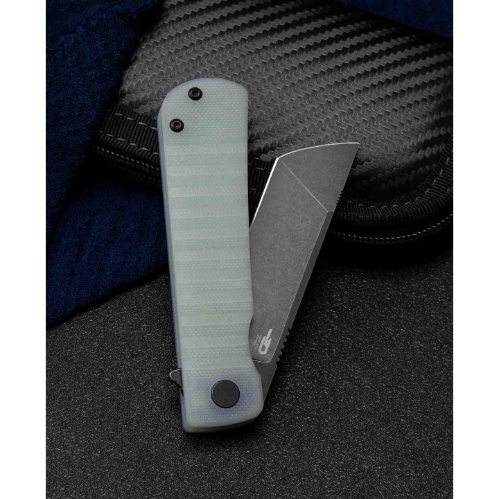 Couteau Bestech Titan Jade D2 Lame Tanto Acier D2 Manche G10 IKBS Linerlock Clip BTKG49A4 - Livraison Gratuite