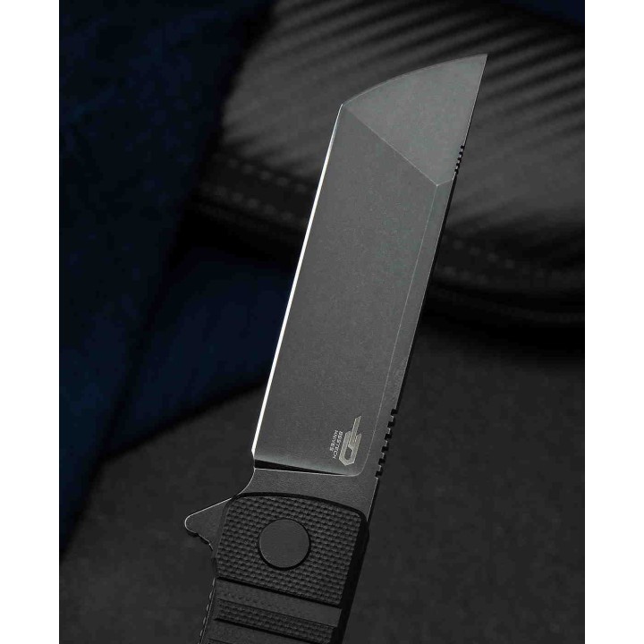 Couteau Bestech Titan Black D2 Lame Tanto Acier D2 Manche G10 IKBS Linerlock Clip BTKG49A5 - Livraison Gratuite