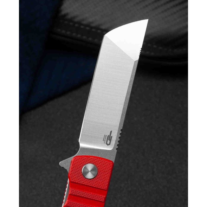 Couteau Bestech Titan Red Lame Tanto Acier D2 Manche G10 IKBS Linerlock Clip BTKG49A3 - Livraison Gratuite