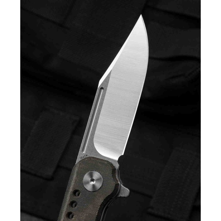 Couteau Bestech Syntax Green Lame Acier 154CM Manche Micarta IKBS Linerlock Clip BTKG41E - Livraison Gratuite