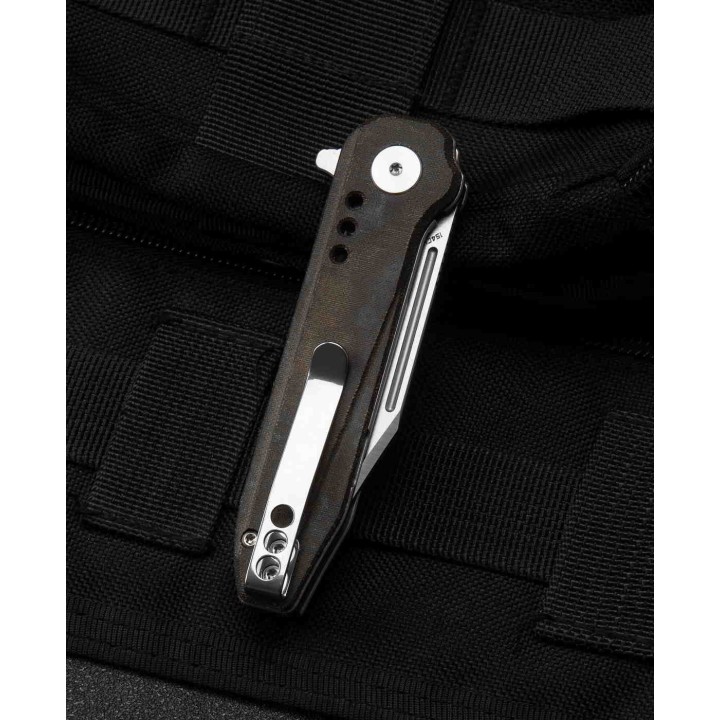 Couteau Bestech Syntax Green Lame Acier 154CM Manche Micarta IKBS Linerlock Clip BTKG41E - Livraison Gratuite