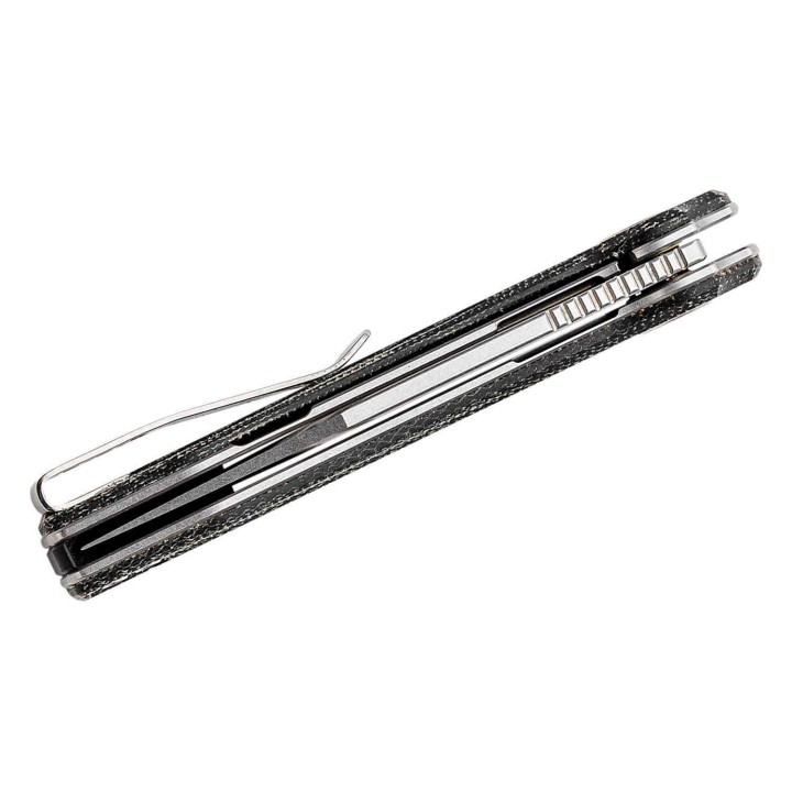 Couteau Bestech Syntax Black Lame Acier 154CM Manche Micarta IKBS Linerlock Clip BTKG41D - Livraison Gratuite