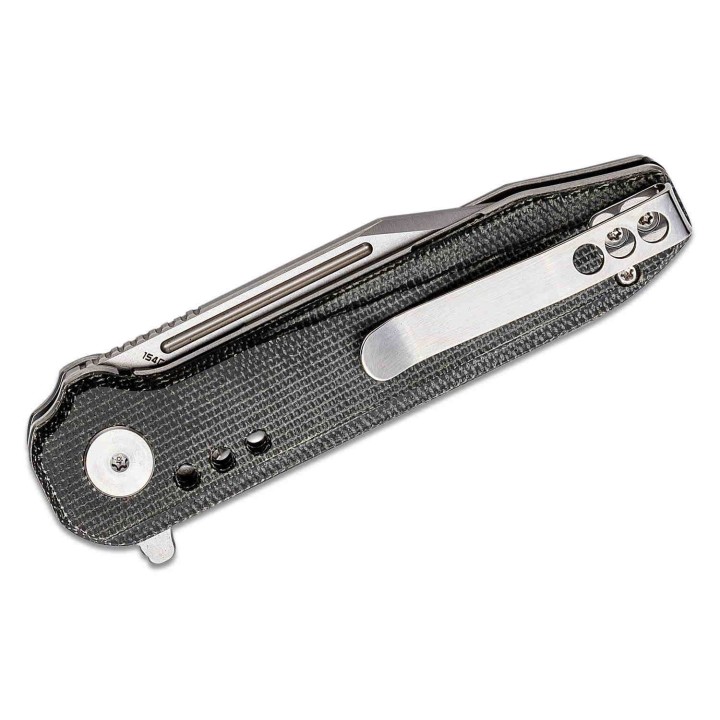 Couteau Bestech Syntax Black Lame Acier 154CM Manche Micarta IKBS Linerlock Clip BTKG41D - Livraison Gratuite