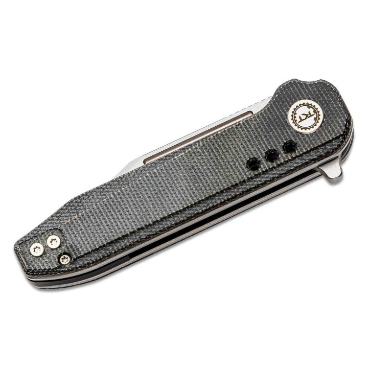 Couteau Bestech Syntax Black Lame Acier 154CM Manche Micarta IKBS Linerlock Clip BTKG41D - Livraison Gratuite