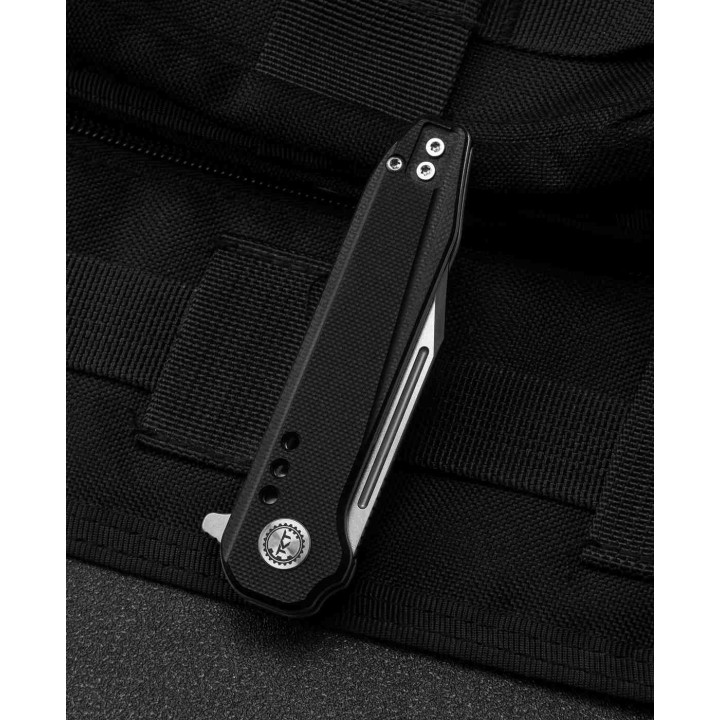 Couteau Bestech Syntax Black Lame Acier 154CM Manche G10 IKBS Linerlock Clip BTKG41A - Livraison Gratuite
