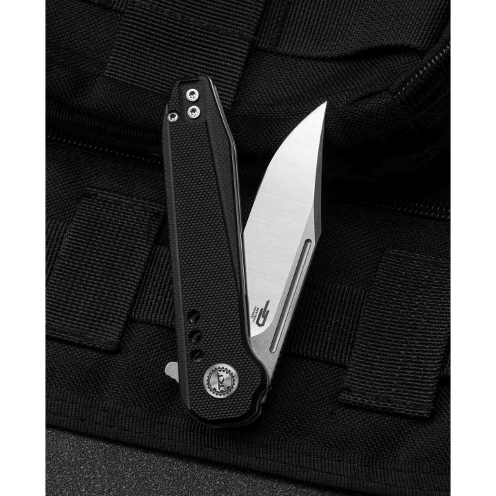 Couteau Bestech Syntax Black Lame Acier 154CM Manche G10 IKBS Linerlock Clip BTKG41A - Livraison Gratuite