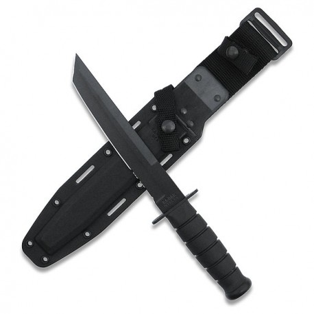 Couteau Tactical Ka-bar Black Tanto Lame Acier 1095 Manche Kraton Etui Kydex KABAR Made In USA KA1245 - Livraison Gratuite