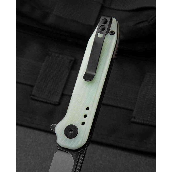 Couteau Bestech Syntax Jade Lame Acier 154CM Manche G10 IKBS Linerlock Clip BTKG41C - Livraison Gratuite