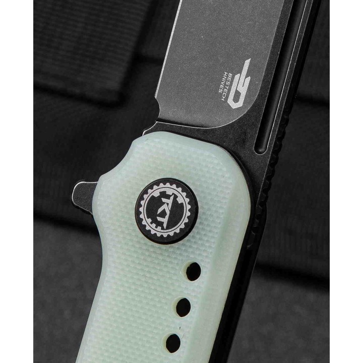 Couteau Bestech Syntax Jade Lame Acier 154CM Manche G10 IKBS Linerlock Clip BTKG41C - Livraison Gratuite