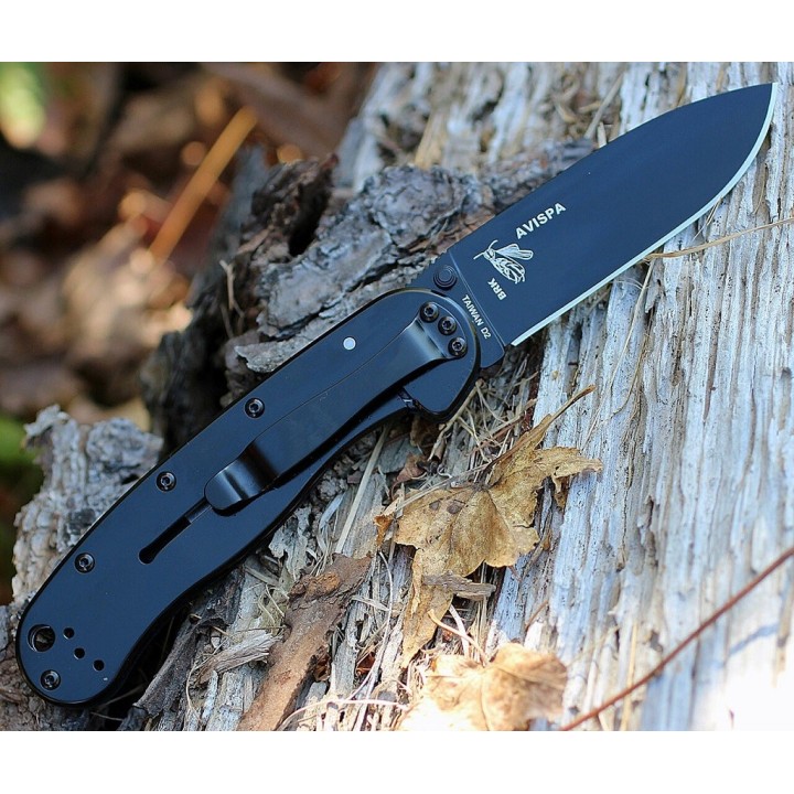 Couteau Esee Avispa Coyote Lame Black Acier D2 Manche FRN Framelock BRK1302CBB - Livraison Gratuite
