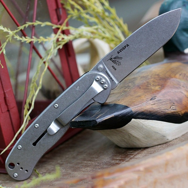 Couteau ESEE Avispa SK5 Manche Black FRN Lame Acier SK5 Framelock Clip BRK1303 - Livraison Gratuite