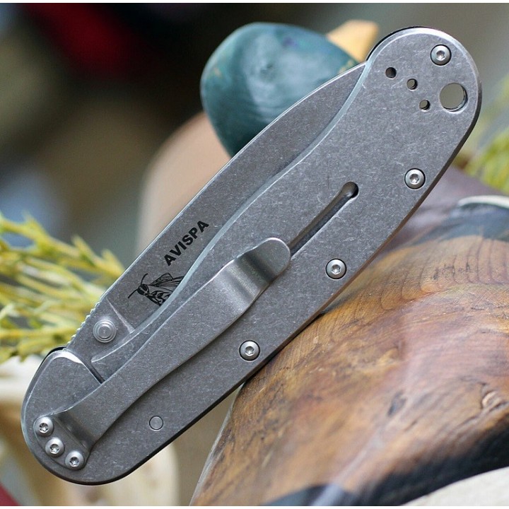 Couteau ESEE Avispa SK5 Manche Black FRN Lame Acier SK5 Framelock Clip BRK1303 - Livraison Gratuite