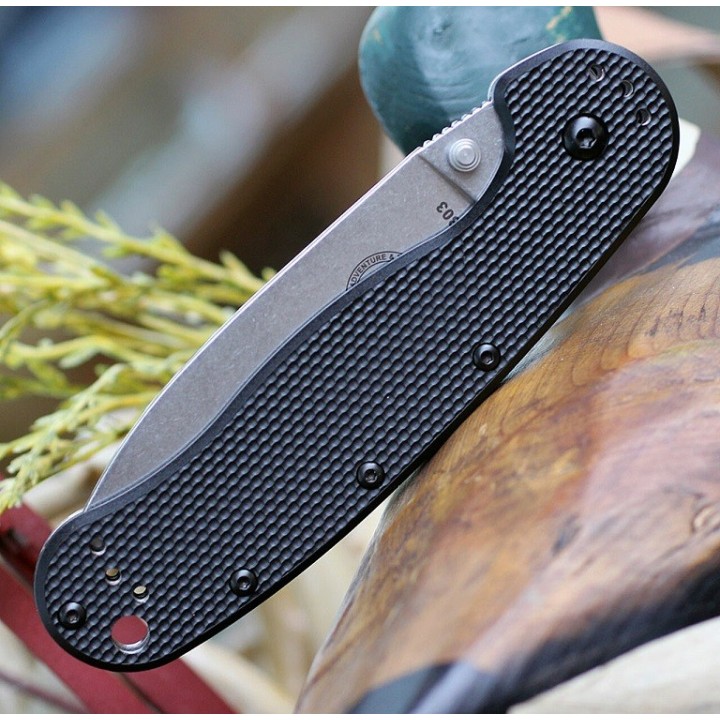 Couteau ESEE Avispa SK5 Manche Black FRN Lame Acier SK5 Framelock Clip BRK1303 - Livraison Gratuite