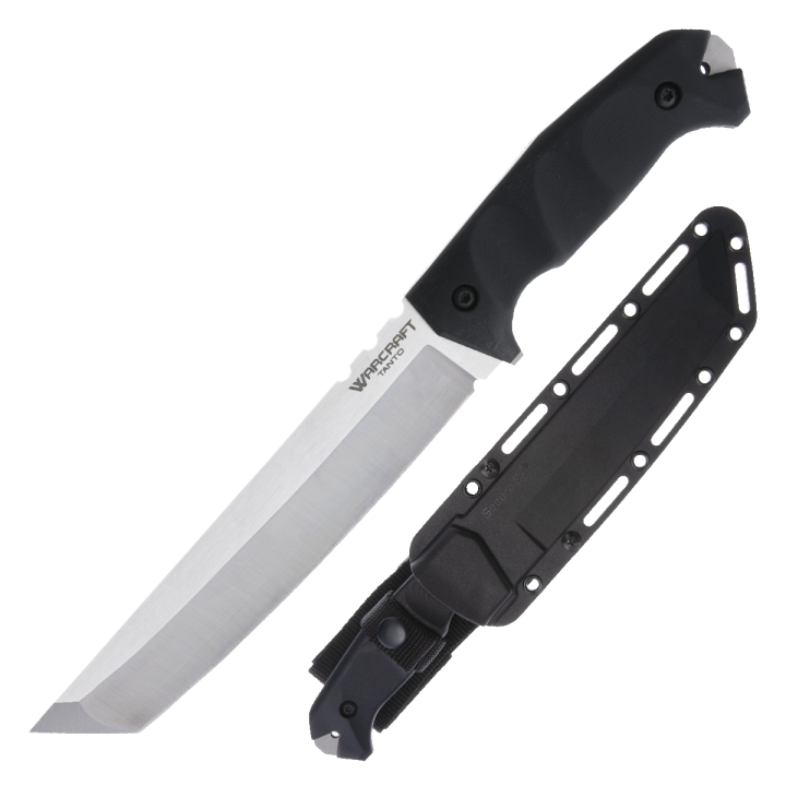 Couteau Cold Steel Large Warcraft Tanto Lame Acier San Mai Manche G10 Etui Secure-Ex CS13UL - Livraison Gratuite