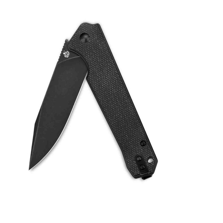 Couteau QSP Mamba V2 Black Lame Acier D2 Black Manche Micarta IKBS Linerlock Clip QS111G2 - Livraison Gratuite