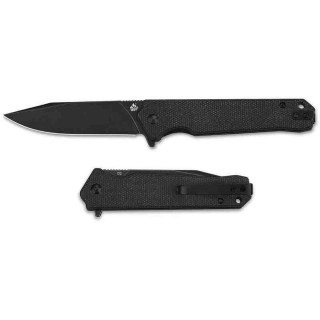 Couteau QSP Mamba V2 Black Lame Acier D2 Black Manche Micarta IKBS Linerlock Clip QS111G2 - Livraison Gratuite