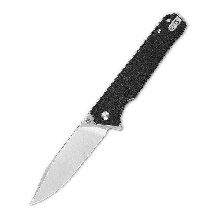 Couteau QSP Mamba V2 Black Lame Acier D2 Satin Manche Micarta IKBS Linerlock Clip QS111G1 - Livraison Gratuite