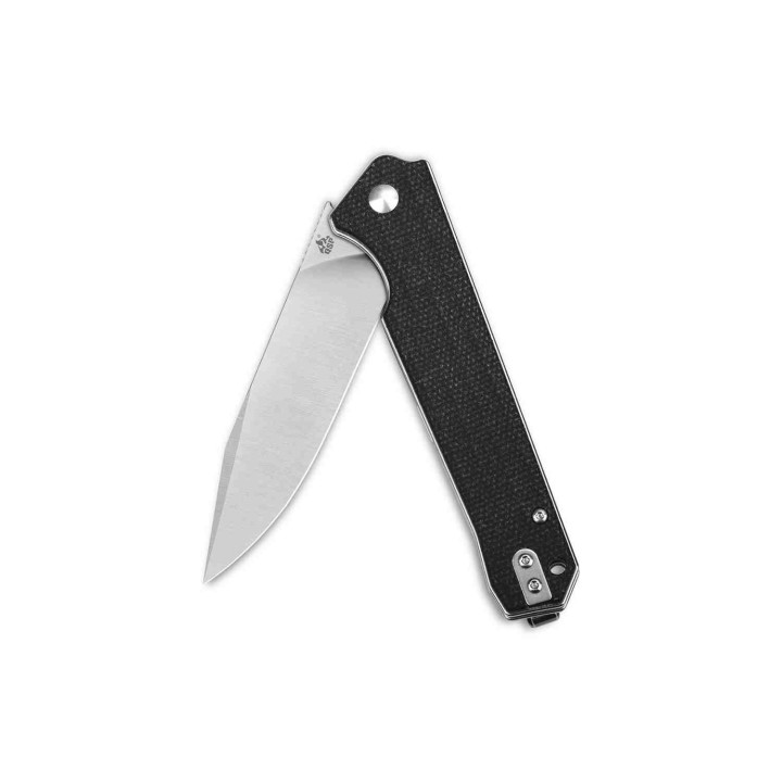 Couteau QSP Mamba V2 Black Lame Acier D2 Satin Manche Micarta IKBS Linerlock Clip QS111G1 - Livraison Gratuite