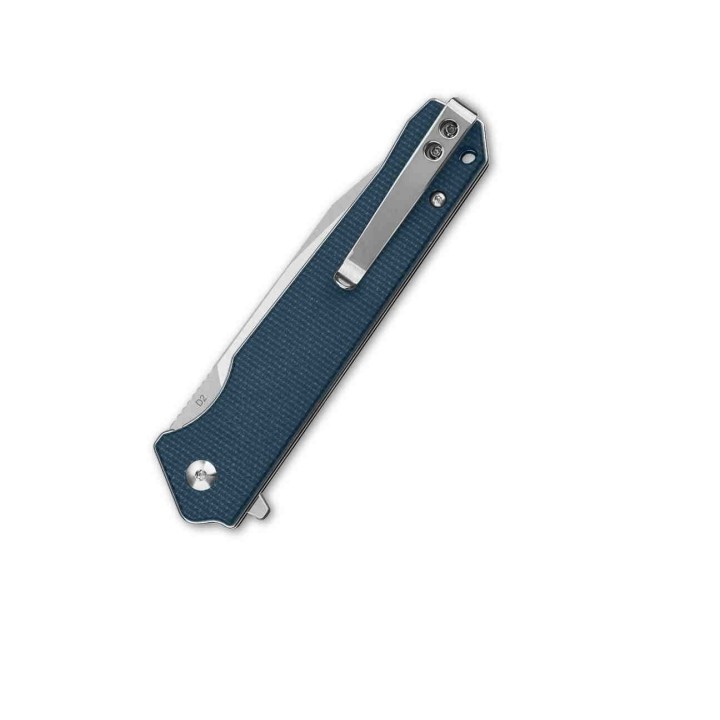 Couteau QSP Mamba V2 Blue Lame Acier D2 Satin Manche Micarta IKBS Linerlock Clip QS111H1 - Livraison Gratuite