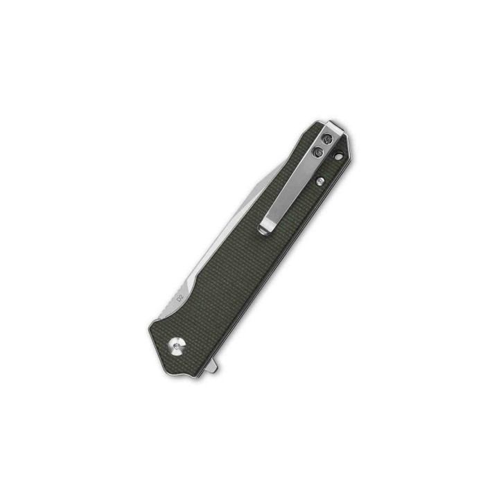 Couteau QSP Mamba V2 Green Lame Acier D2 Satin Manche Micarta IKBS Linerlock Clip QS111I1 - Livraison Gratuite