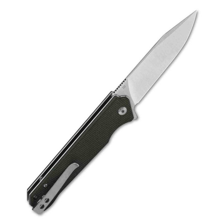 Couteau QSP Mamba V2 Green Lame Acier D2 Satin Manche Micarta IKBS Linerlock Clip QS111I1 - Livraison Gratuite
