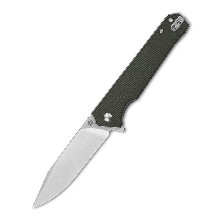 Couteau QSP Mamba V2 Green Lame Acier D2 Satin Manche Micarta IKBS Linerlock Clip QS111I1 - Livraison Gratuite