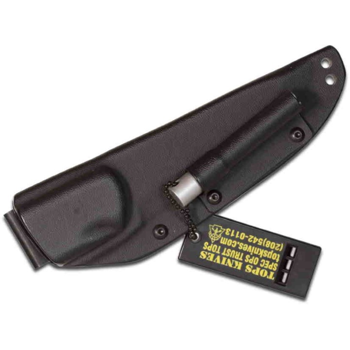 Couteau TOPS BOB Fieldcraft Lame Acier 154CM Manche G10 Etui Kydex USA TPBROS154BLK10 - Livraison Gratuite