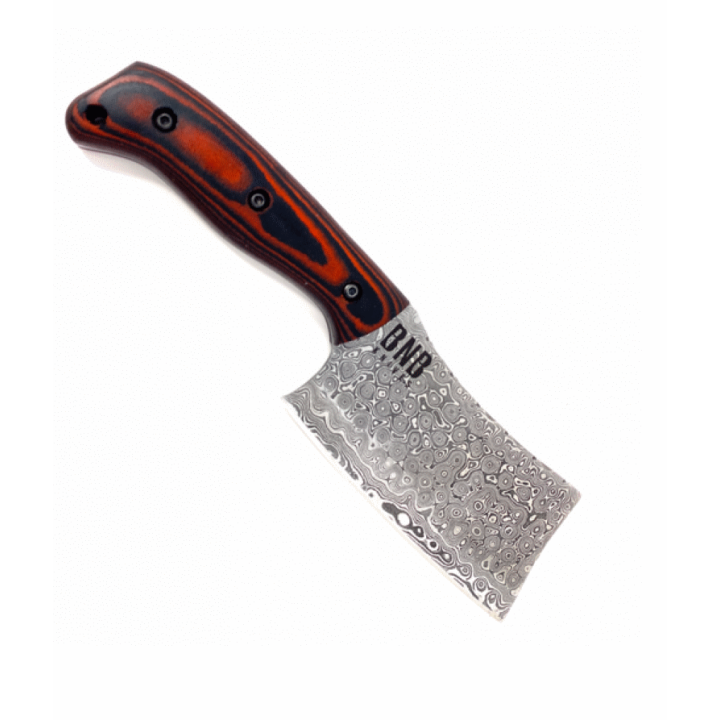 Couteau BucknBear Damas Cleaver Lame 256 Couches Manche G10 Etui Cuir BNB91553 - Livraison Gratuite