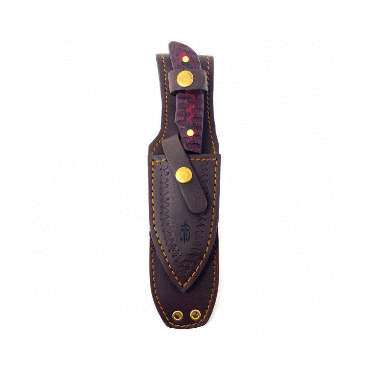 Couteau De Chasse Guthook BucknBear Damas Lame 256 Couches Manche G10 Etui Cuir BNB92345D - Livraison Gratuite