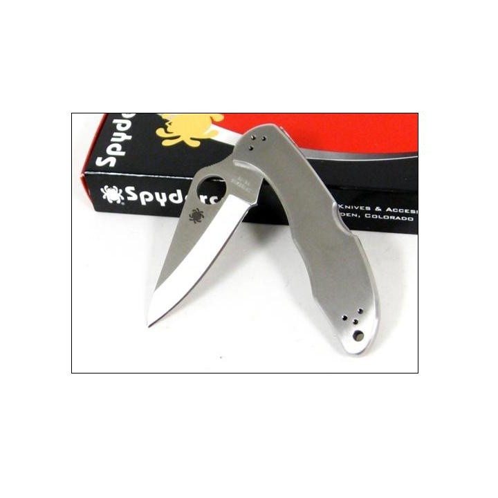 Couteau SPYDERCO Stainless DELICA 4 Plain Edge SC11P