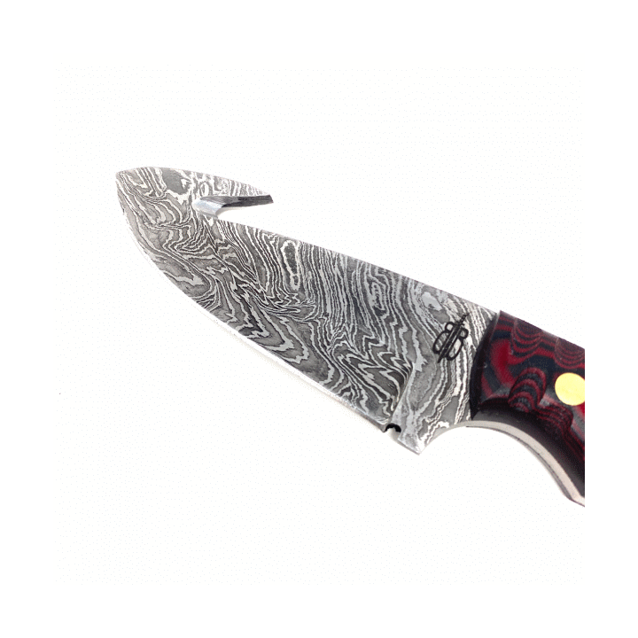 Couteau De Chasse Guthook BucknBear Damas Lame 256 Couches Manche G10 Etui Cuir BNB92345D - Livraison Gratuite
