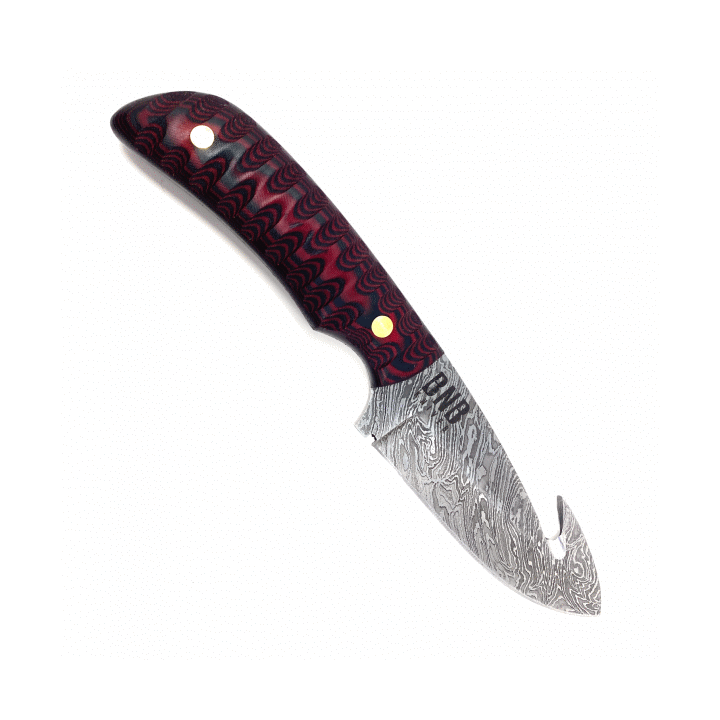 Couteau De Chasse Guthook BucknBear Damas Lame 256 Couches Manche G10 Etui Cuir BNB92345D - Livraison Gratuite