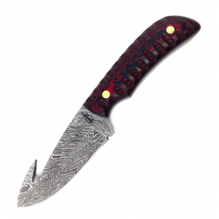 Couteau De Chasse Guthook BucknBear Damas Lame 256 Couches Manche G10 Etui Cuir BNB92345D - Livraison Gratuite