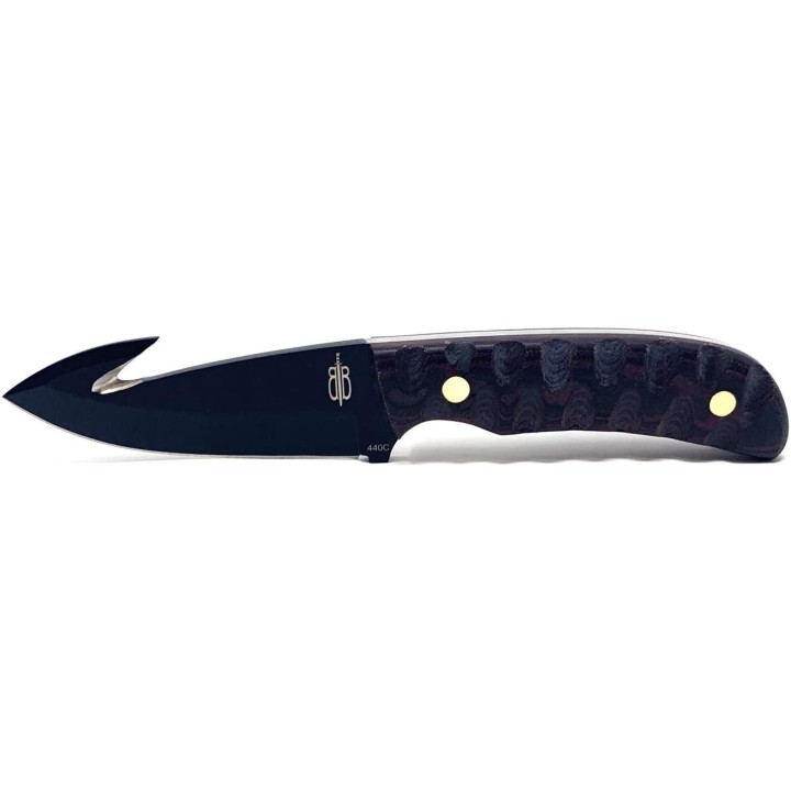 Couteau De Chasse Guthook BucknBear Lame Acier 440C Manche G10 Etui Cuir BNB92345 - Livraison Gratuite