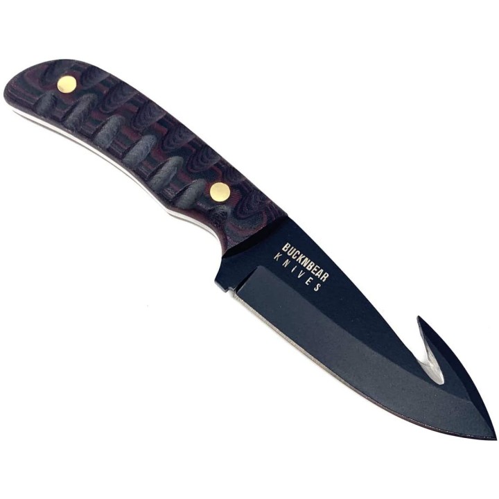 Couteau De Chasse Guthook BucknBear Lame Acier 440C Manche G10 Etui Cuir BNB92345 - Livraison Gratuite