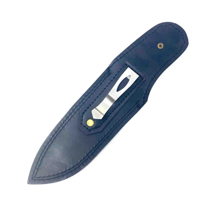 Couteau de Chasse Bushcraft BucknBear Black Bear Hunter Lame Acier D2 Manche G10 Etui Cuir BNB71449 - Livraison Gratuite