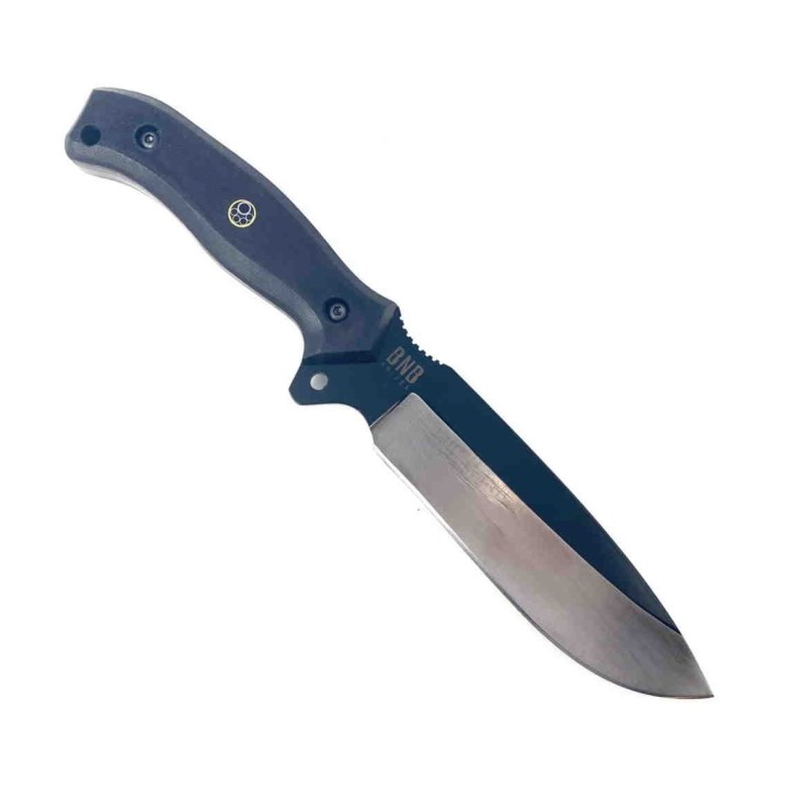 Couteau de Chasse Bushcraft BucknBear Black Bear Hunter Lame Acier D2 Manche G10 Etui Cuir BNB71449 - Livraison Gratuite