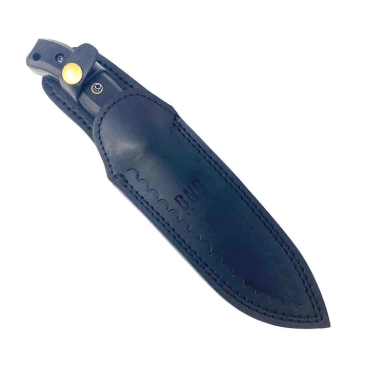 Couteau de Chasse Bushcraft BucknBear Black Bear Hunter Lame Acier D2 Manche G10 Etui Cuir BNB71449 - Livraison Gratuite