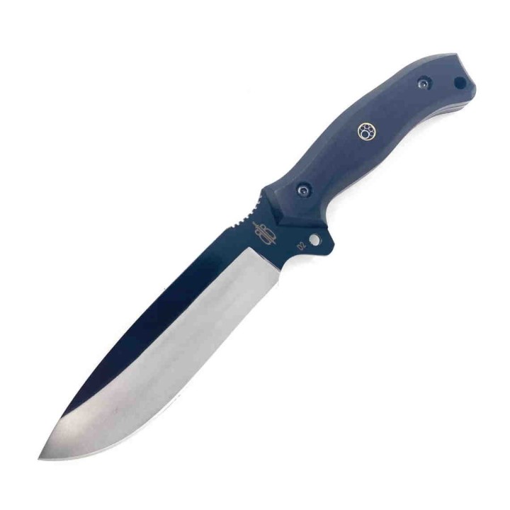 Couteau de Chasse Bushcraft BucknBear Black Bear Hunter Lame Acier D2 Manche G10 Etui Cuir BNB71449 - Livraison Gratuite