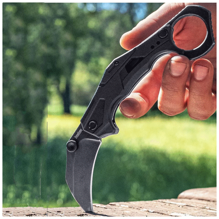 Couteau Kershaw Outlier Karambit A/O Lame Acier 8Cr13MoV Manche GFN Linerlock Clip KS2064 - Livraison Gratuite