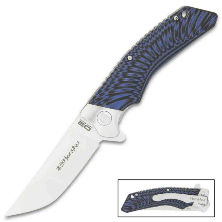 Couteau United Cutlery Honshu Sekyuriti Lame Acier D2 Manche G10 IKBS Linerlock Clip UC3440 - Livraison Gratuite