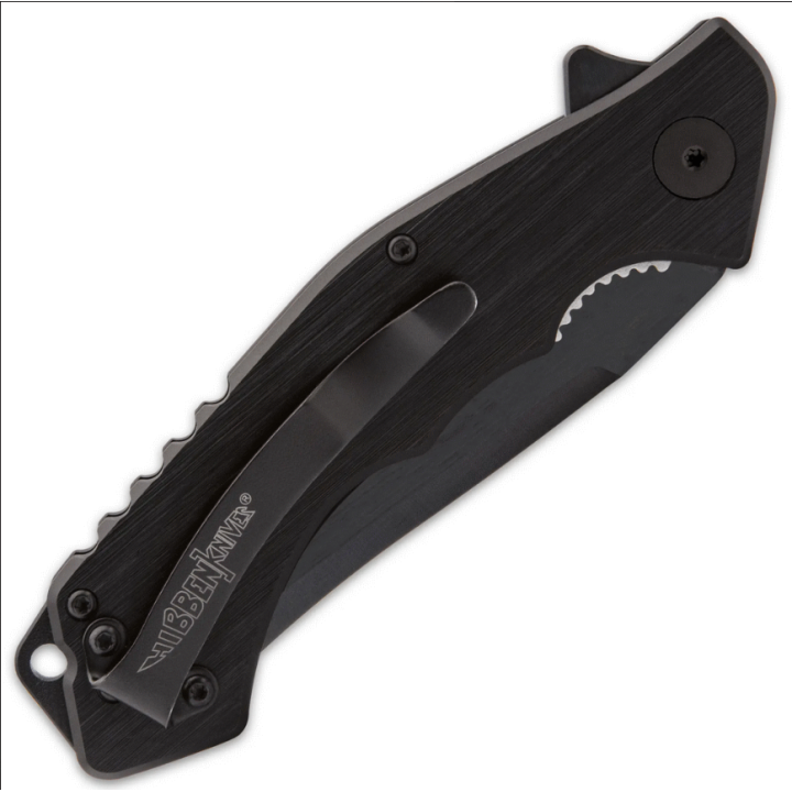 Couteau Hibben Whirlwind Black Lame Acier 7Cr17 Manche G10/6061 IKBS Linerlock Clip GH5114 - Livraison Gratuite