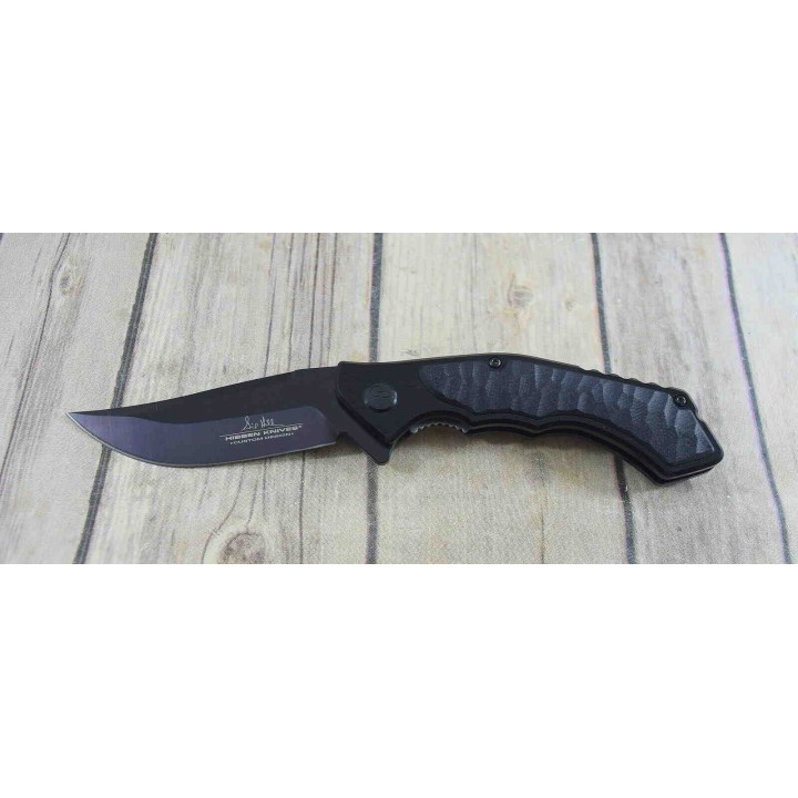 Couteau Hibben Whirlwind Black Lame Acier 7Cr17 Manche G10/6061 IKBS Linerlock Clip GH5114 - Livraison Gratuite