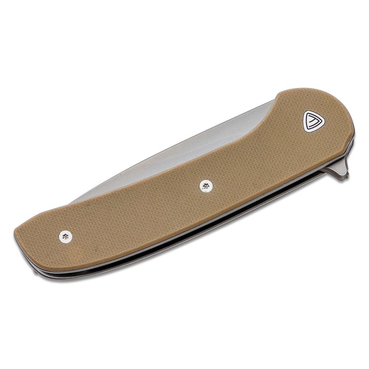 Couteau Ferrum Forge Gent 2.0 Tan Lame Acier 9Cr13MoV Manche G10 IKBS Linerlock Clip FF009T - Livraison Gratuite