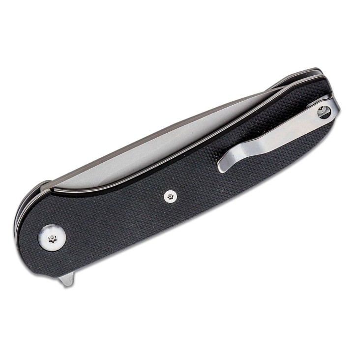 Couteau Ferrum Forge Gent 2.0 Black Lame Acier 9Cr13MoV Manche G10 IKBS Linerlock Clip FF009B - Livraison Gratuite